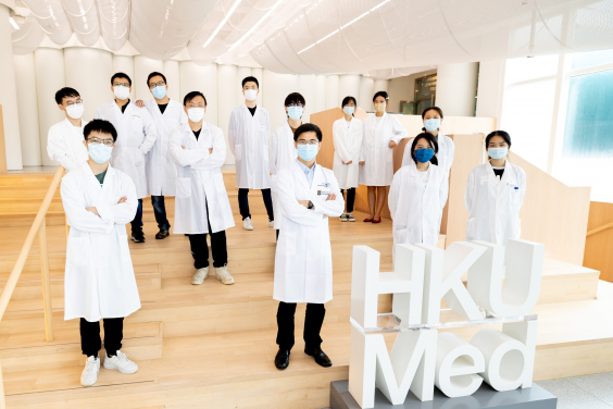 Dr Wang Weiping (second from left, front row) and his research team.
 